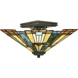 QUOIZEL Inglenook loftlampe, farverigt Pendel