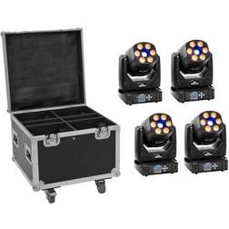 EUROLITE Set 4x LED TMH-H90 Case with wheels