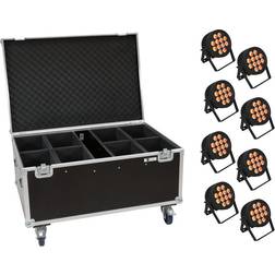 Eurolite Set 8x LED IP PAR 12x9W SCL Spot Case with wheels