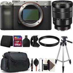 Sony Alpha a7C Mirrorless Digital Camera (Silver) FE 16-35mm f/4 ZA OSS Lens Accessory Kit