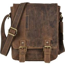 Greenburry Umhängetasche Leder braun Messenger Bag VINTAGE 1812 Shop