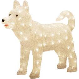 Konstsmide 43cm White Acrylic Husky Dog 88 3D Weihnachtsleuchte