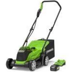 Greenworks 2516107UB, Manuell 520 m² Netzbetriebener Rasenmäher