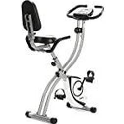 Sportplus Vélo d'appartement pliable SP-HT-1003 8 Niveaux de Résistance Capteurs de Pouls intégrés Gris