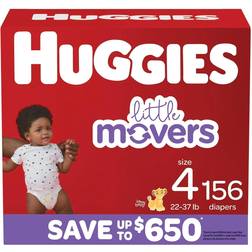 Huggies Little Movers Diapers Size 4 10-16kg 156pcs