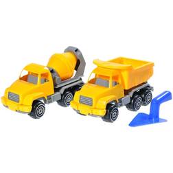 Plasto Set med 3 delar Betongbil Lastbil och Murslev 26 cm