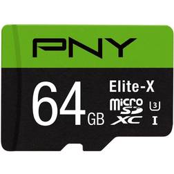 PNY Technologies Elite-X 64GB microSDXC UHS-1 U3 Class 10 Memory Card