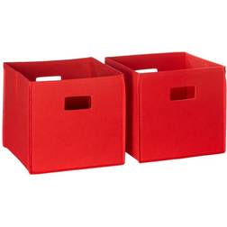 RiverRidge 2pc Folding Toy Storage Bin Set Red