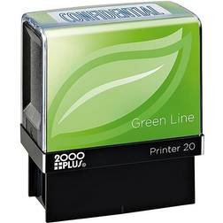 2000 Plus 2000 Plus Green Line Message Stamp Confidential 1 1/2 x 9/16 Blue