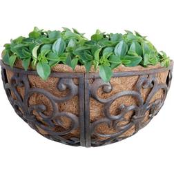 Esschert Design 7.1" 13.9" 7" Cast Iron Wall Hung Rectangular Planter