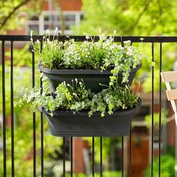Elho Vertical forest Corsica kruka bred 2-pack, antracit Krukke