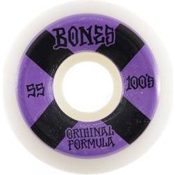 Bones Wheels OG Formula Skateboard Hjul 100 55mm V5 Sidecut 4pk White 55mm