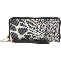 Michael Kors Women's Wallets Black - Black Animal-Print Jet Set Travel Continental Wallet