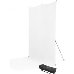 Westcott 8x13' X-Drop Pro Wrinkle-Resistant Backdrop Kit, High-Key White Sweep