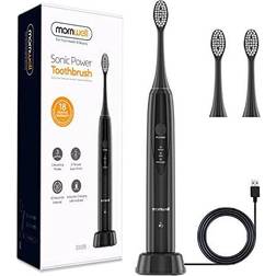 Sonic Electric Toothbrush, Mornwell Whitening Electric Toothbrush 3 Modes with Smart Timers USB Inductive Charging for Adults and Kids, Clean Teeth, Massage Gum, Whitening Teeth