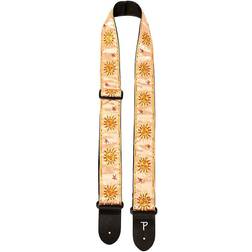 Perri's Perri's Leathers Guld tribal solar gitarrband Jacquard 2 cm bred, justerbar 39" 58 tum lång (bas, elektrisk och akustisk gitarrrem) guld triballjud