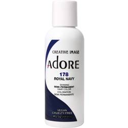 Adore Semi Permanent Hair Color Dye Blues 118Ml Royal Navy