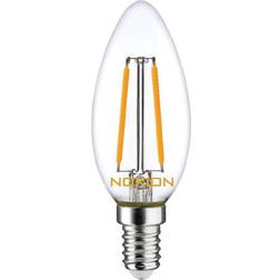 Noxion Lucent LED E14 Kerte filament klar 2.5W 250lm 827 ekstra varm hvid erstatter 25W