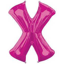 Amscan Folieballon Roze Letter 'X' 88 cm