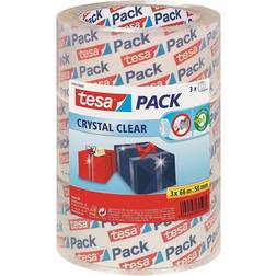 TESA Crystal Clear Crystal Clear – 3 Rolls Packing Tape 66 m x 50 mm