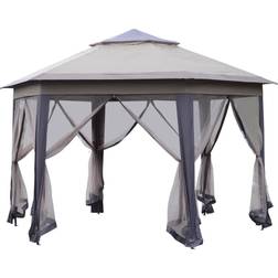 OutSunny Hexagon Patio Gazebo Pop Up Gazebo