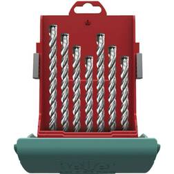 Heller Tools 2618 SDS-Plus Hammer Drill Bits, Silver, Set 7-pcs. 5/6/6/8/8/10/12 mm, Set of 7 Pieces