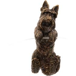 Antique Bronze Coloured Scottish Terrier Pot Buddy Pot