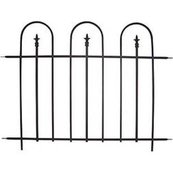 Panacea Triple Arch Finial Fence Section Black