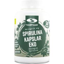 Healthwell Spirulina Kapselit Luomu 200 Kaps