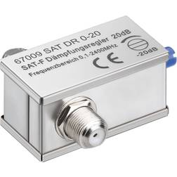 Goobay RF Prof. F-Connector justerbart dæmpe-adapter dæmpeled, 0-20