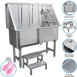 MonsterShop Hundbadkar Rostfritt Stål 40 Animal Hospital Kennel