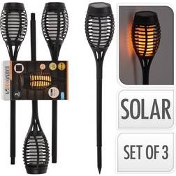 Koopman LED Solar havefakkel 3 Bedlampe 3stk