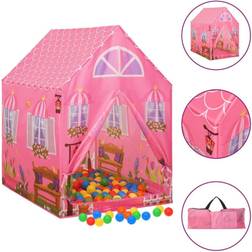 vidaXL Tienda De Juegos Para Niños Con 250 Bolas Rosa 69x94x104 Cm