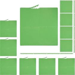 Relaxdays Floor Mat, 32Protective Mats For Sports & Fitness Equipment, Bordered, EVA, Surface 12 mÂ² WxD 60x60 cm