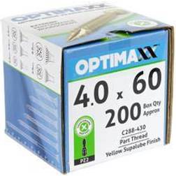 Optimaxx Optimaxx Pz Countersunk Zinc & Yellow Passivated Double Reinforced Woodscrew