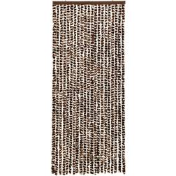 vidaXL insektgardin 56x185 cm chenille brun og hvid