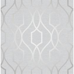 Sublime Apex Trellis Stone Silver Wallpaper wilko