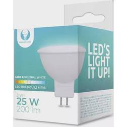 Forever LED-pære GU5,3 MR16 3W 12V 4500K 240lm