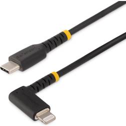 StarTech 6ft 2m Durable USB-C to Lightning Cable - Right-Angled Heavy Duty Fiber Lightning Charging/Sync Cord Apple MFi