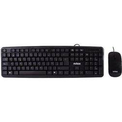 Nilox N Usb Combo Mouse Keyboard Black