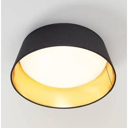 Trio Lighting Sort-gylden tekstil Ponts Loftplafond
