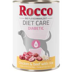 Rocco 12x400g Diet Care Diabetic Kylling & okse Rocco vådfoder hund