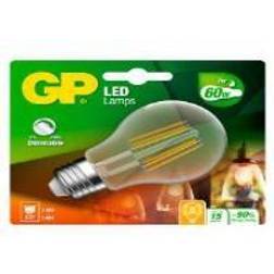 Multi LED Pære GP Filament E27 7Watt 806 Lumen Dæmpbar,8 stk/pk