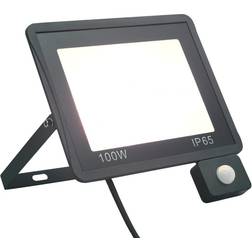 vidaXL LED-projektør med sensor 100 W kold