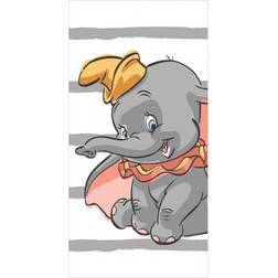 Disney Serviette de plage en coton "Dumbo" Blanc/Gris 70 x 140 cm