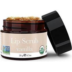 Organic Lip Scrub - Vanilla Sugar Scrub, Lip Scrubs Exfoliator Lip