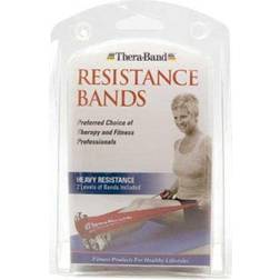 Theraband s set med resistensband, professionellt icke-latex elastiskt band för övre och nedre kroppsträning, styrketräning utan vikter, fysioterapi, & pilates, & och svart, avancerad