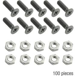 Adam Hall Bag of 100 Phillips-head Screw M3 Nut