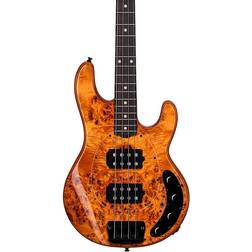 Sterling By Music Man Stingray Ray34hh Burl Top Electric Bass Amber