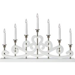 Markslöjd Candelabro Nightfall Legno 7 Luci Bianco Ponte di Candele 62cm